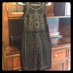 Black and gold Nicole Miller dress